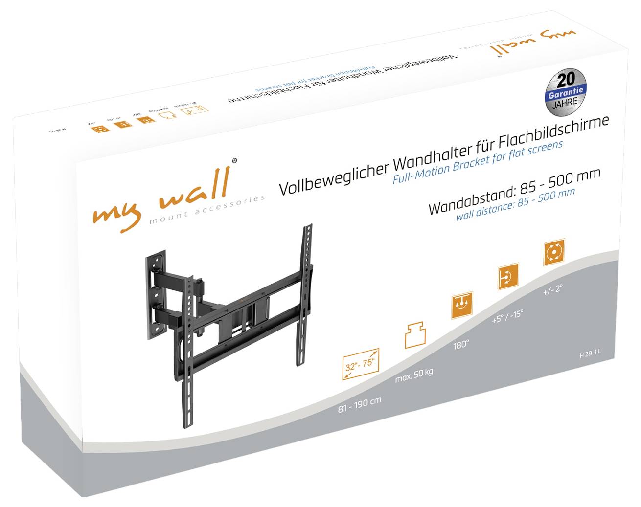 My Wall TV-Wandhalterung 81,3 cm (32") - 190,5 cm (75") Schwenkbar-6