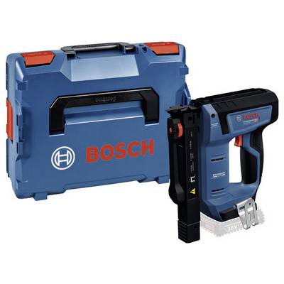 Bosch-Elektrotacker neben seiner blauen und roten Transporttasche; beide zeigen das Bosch-Logo.