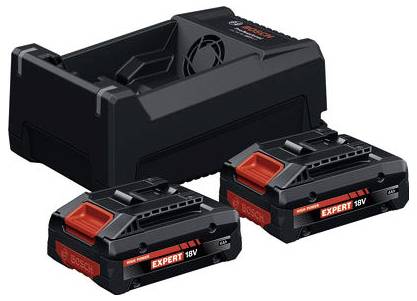 Bosch Professional 1600A0373J 2x EXBA18V-40 + GAL 12V/18V-80 Werkzeug-Akku und Ladegerät 18 V 4 Ah