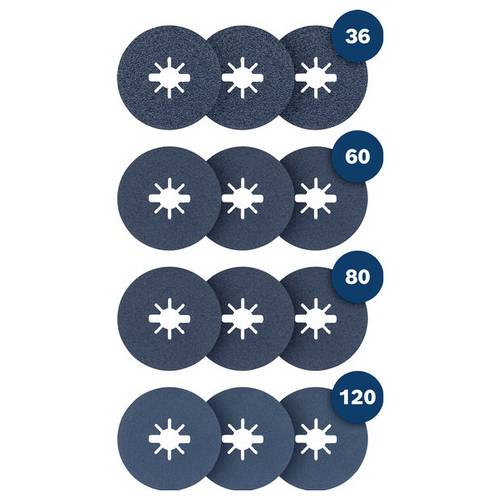 Bosch Accessories 2607012055 Fiberscheibe Durchmesser 125 mm Bohrungs-Ø 22.23 mm 1 Set