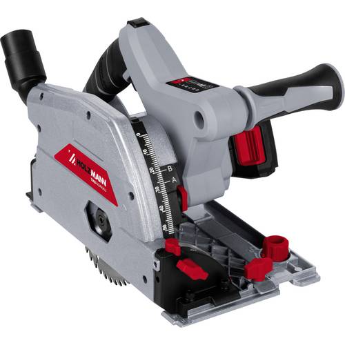 Holzmann Maschinen TAS140AKKU Akku-Tauchsäge Schnitttiefe max. (90°) 52 mm inkl. 2. Akku, inkl. Führungsschiene, inkl. L...