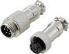 TRU COMPONENTS TC-13895572 Rundsteckverbinder Stecker, Buchsenkontakt Gesamtpolzahl: 6 Serie (Rundsteckverbinder): GX12 1 Set