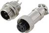 TRU COMPONENTS TC-13895580 Rundsteckverbinder Stecker, Buchsenkontakt Gesamtpolzahl: 3 Serie (Rundsteckverbinder): GX12 1 Set