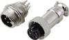 TRU COMPONENTS TC-13895588 Rundsteckverbinder Stecker, Buchsenkontakt Gesamtpolzahl: 5 Serie (Rundsteckverbinder): GX12 1 Set