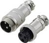 TRU COMPONENTS TC-13895600 Rundsteckverbinder Stecker, Buchsenkontakt Gesamtpolzahl: 3 Serie (Rundsteckverbinder): GX16 1 Set