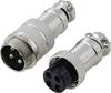 TRU COMPONENTS TC-13895604 Rundsteckverbinder Stecker, Buchsenkontakt Gesamtpolzahl: 4 Serie (Rundsteckverbinder): GX16 1 Set