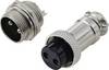 TRU COMPONENTS TC-13895632 Rundsteckverbinder Stecker, Buchsenkontakt Gesamtpolzahl: 2 Serie (Rundsteckverbinder): GX16 1 Set