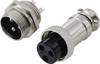 TRU COMPONENTS TC-13895636 Rundsteckverbinder Stecker, Buchsenkontakt Gesamtpolzahl: 3 Serie (Rundsteckverbinder): GX16 1 Set