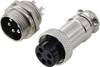 TRU COMPONENTS TC-13895644 Rundsteckverbinder Stecker, Buchsenkontakt Gesamtpolzahl: 5 Serie (Rundsteckverbinder): GX16 1 Set