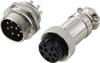 TRU COMPONENTS TC-13895660 Rundsteckverbinder Stecker, Buchsenkontakt Gesamtpolzahl: 9 Serie (Rundsteckverbinder): GX16 1 Set