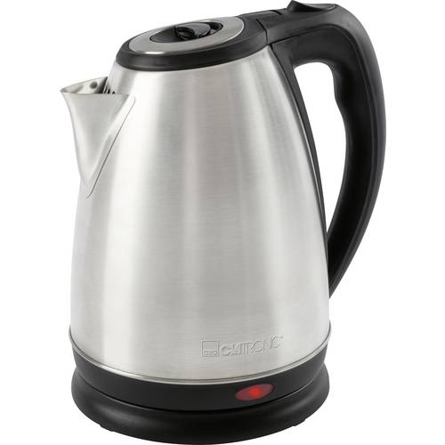Clatronic WKS 3830 Wasserkocher BPA-frei Edelstahl, Schwarz Fassungsvermögen: 1.7 l