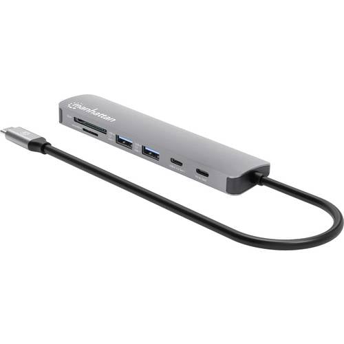 Manhattan Notebook Dockingstation integrierter Kartenleser, USB-C® Power Delivery