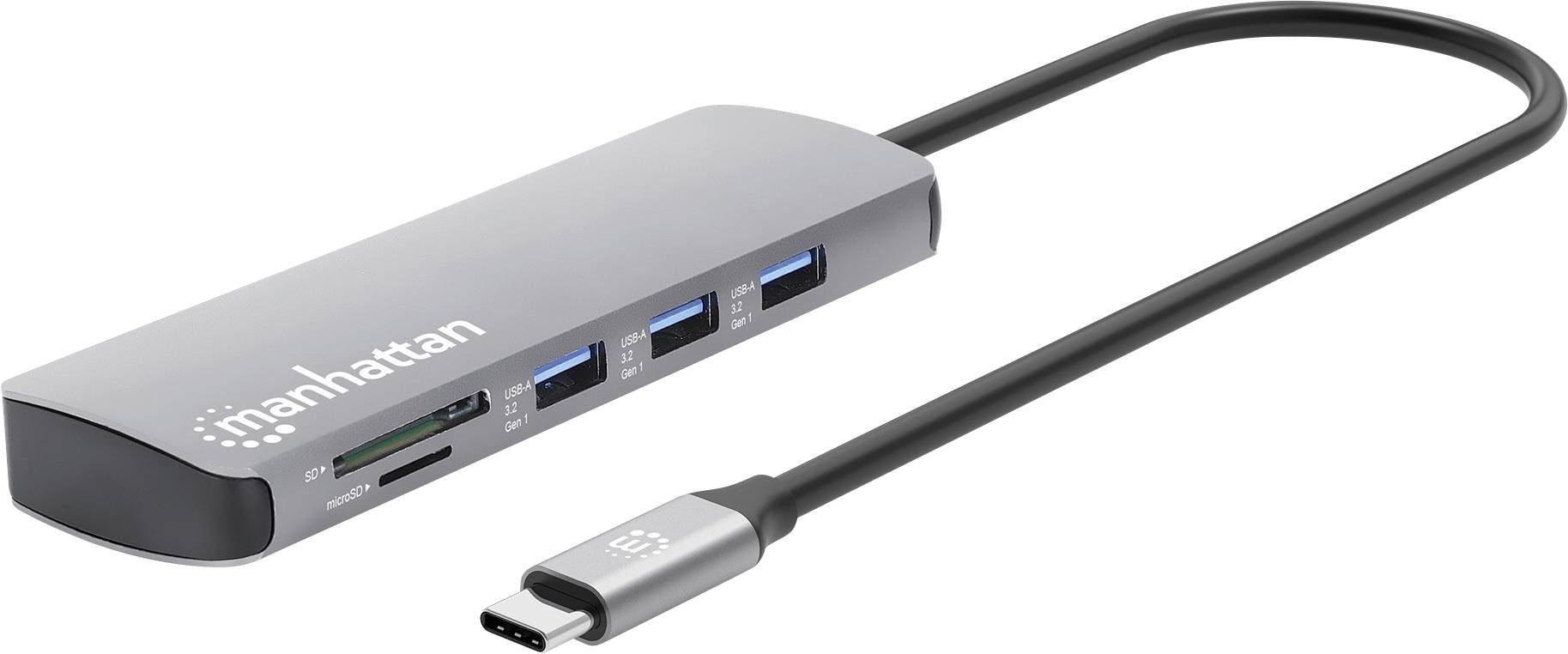 Manhattan Notebook Dockingstation Manhattan - Dockingstation - USB-C 3.2 Gen 1 integrierter Kartenleser, USB-C® Power De