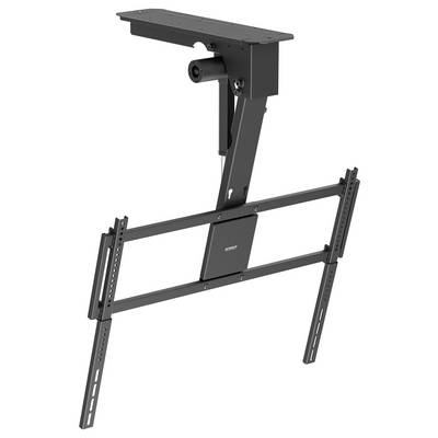 Deckenhalterung für TV mit verstellbarem Arm und Rahmen für Flachbildschirme, entwickelt zum Tragen und Sichern des Fernsehers.