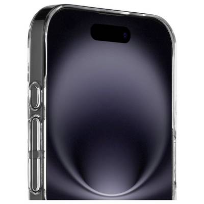 Ein Smartphone mit einer schlanken, dunklen Oberfläche ist zu sehen, wobei die Seitenknöpfe und die Kamera auf der Rückseite hervorgehoben werden.