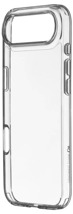 Eine transparente Smartphone-Hülle mit verstärkten Ecken und Aussparungen für Tasten und Kamera, konzipiert für Schutz und Stil.