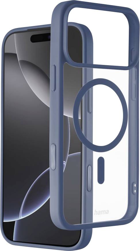 hama 00232419 Handyhülle Frame Protect f iPhone 17 Pro Max, magnetisch, durchsichtig,Bl