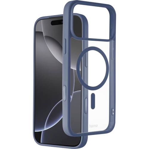 hama 00232419 Handyhülle Frame Protect f iPhone 17 Pro Max, magnetisch, durchsichtig,Bl