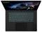 Ein schwarzer Laptop mit einer leuchtenden Tastatur, auf dessen Bildschirm ein futuristisches Weltraum-Themendesign zu sehen ist. Die Marke „Gigabyte" ist erkennbar.