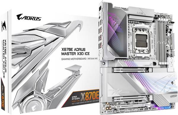 Gigabyte X870E AORUS MASTER X3D Mainboard Sockel (PC) AMD® AM5 Formfaktor (Details) ATX Mainboard-Chipsatz AMD® X870E