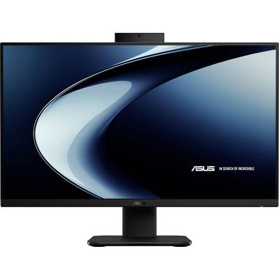 Ein Monitor, der eine elegante, geschwungene Linie auf dem Bildschirm zeigt, mit dem Text „ASUS Auf der Suche nach dem Unglaublichen" in der unteren Ecke.