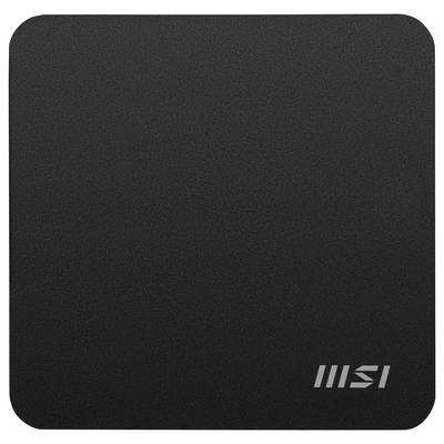 Schwarzes MSI-Mousepad mit strukturierter Oberfläche und einem kleinen „MSI"-Logo in der unteren rechten Ecke.