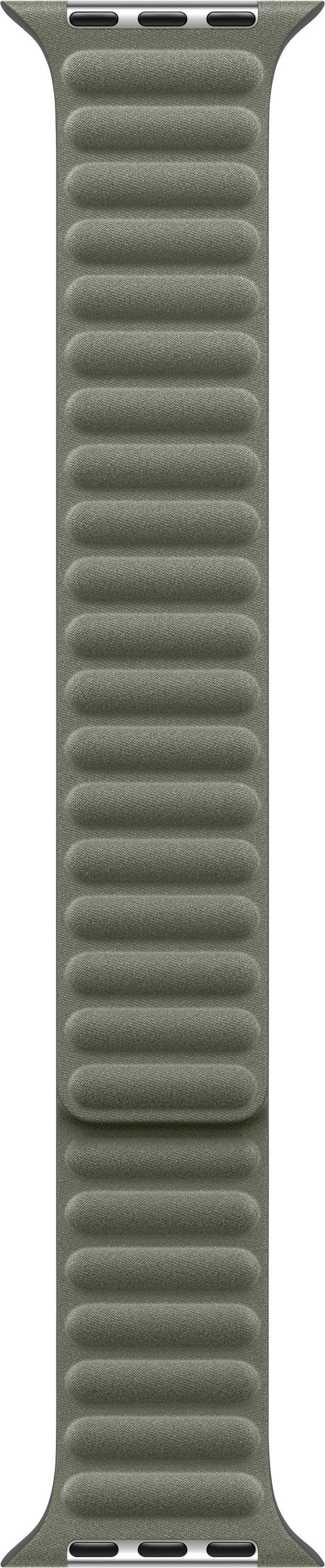 Eine grüne, strukturierte Uhrenarmband mit magnetischem Verschluss, entwickelt für einen komfortablen und verstellbaren Tragekomfort.