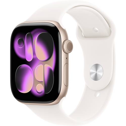 Apple Watch Series 11 GPS 46 mm Aluminiumgehäuse Sport Band Blassrosa S/M