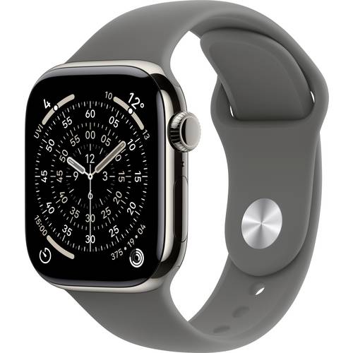 Apple Watch Series 11 GPS + Cellular 42 mm Titangehäuse Sport Band Steingrau M/L
