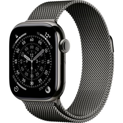 Apple Watch Series 11 GPS + Cellular 42 mm Titangehäuse Milanese Loop Natur M/L