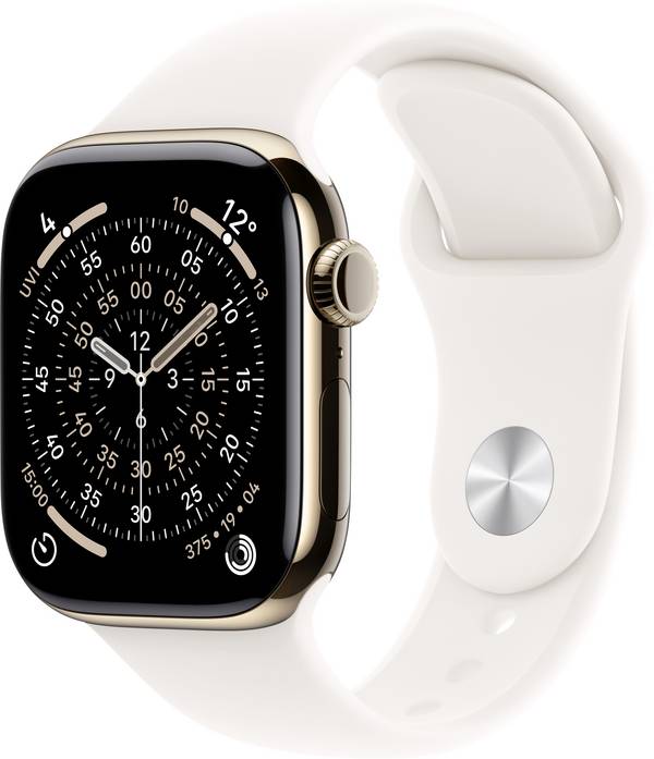 Apple Watch Series 11 GPS + Cellular 42 mm Titangehäuse Sport Band Blassrosa S/M