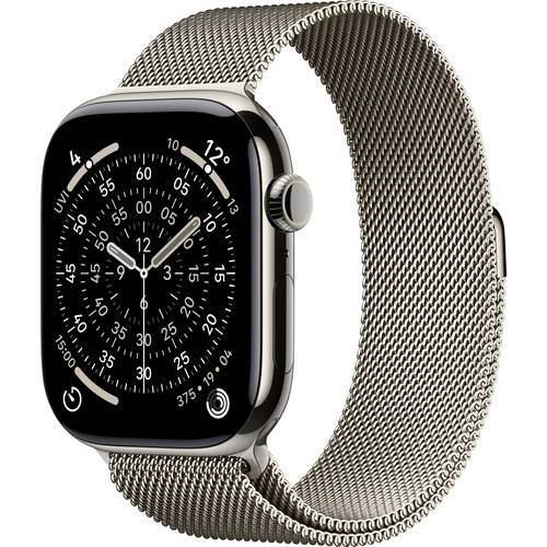 Apple Watch Series 11 GPS + Cellular 46 mm Titangehäuse Milanese Loop Natur M/L