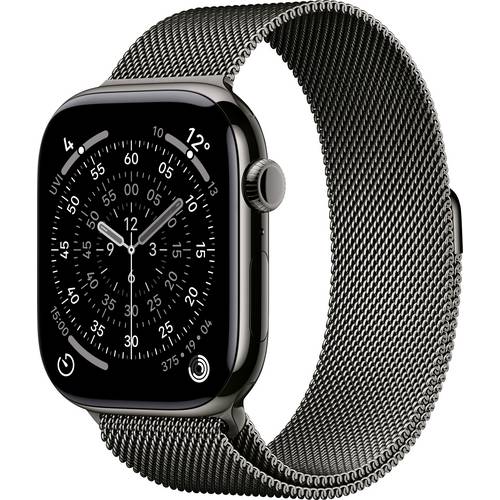 Apple Watch Series 11 GPS + Cellular 46 mm Titangehäuse Milanese Loop Schiefer S/M