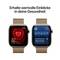 Zwei Smartwatches zeigen Gesundheitsdaten: Links zeigt aktuelle Herzfrequenz mit 68 BPM; rechts den Schlafstatus als 'Normal'.