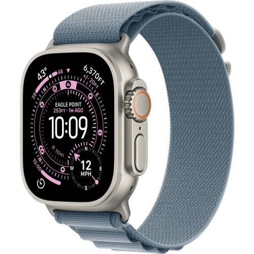 Apple Watch Ultra 3 GPS + Cellular 49 mm Titangehäuse Alpine Loop Hellblau S