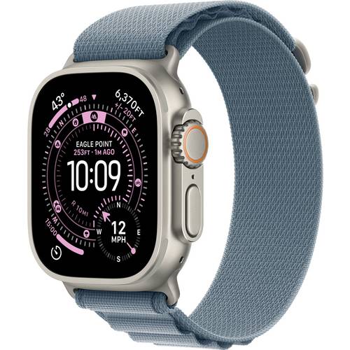 Apple Watch Ultra 3 GPS + Cellular 49 mm Titangehäuse Alpine Loop Hellblau L