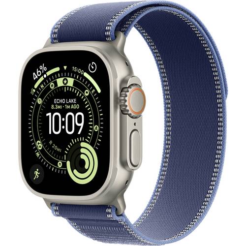 Apple Watch Ultra 3 GPS + Cellular 49 mm Titangehäuse Trail Loop Blau/Hellblau M/L