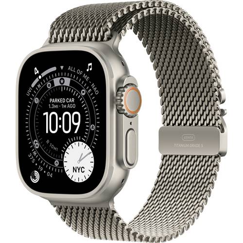 Apple Watch Ultra 3 GPS + Cellular 49 mm Titangehäuse Milanese Loop Natur M