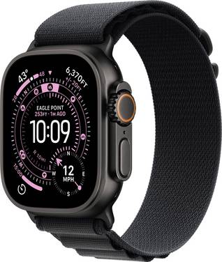 Apple Watch Ultra 3 GPS + Cellular 49 mm Titangehäuse Alpine Loop Schwarz M