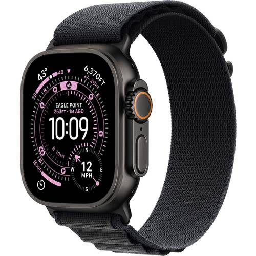 Apple Watch Ultra 3 GPS + Cellular 49 mm Titangehäuse Alpine Loop Schwarz L