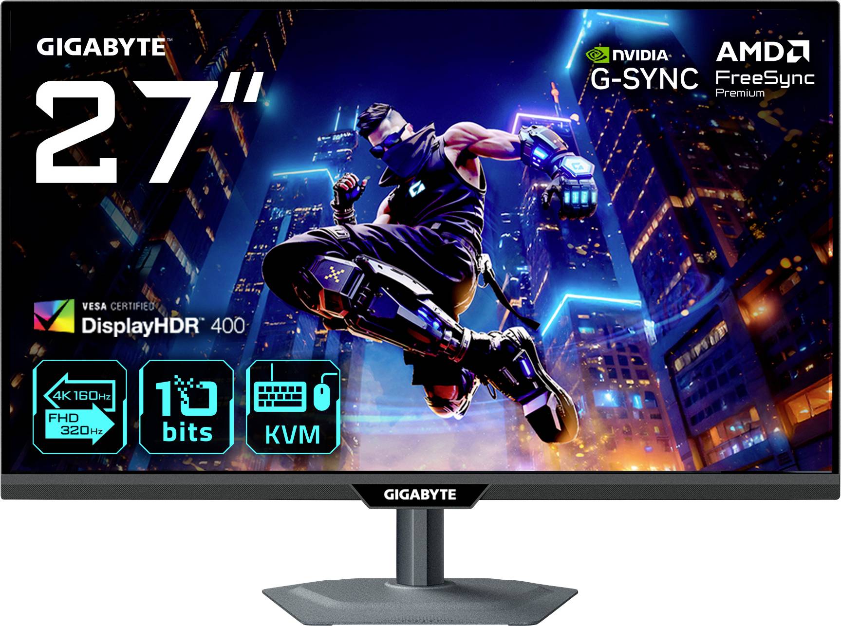 Gigabyte M27UP Gaming Monitor EEK F (A - G) 68.6 cm (27 Zoll) 3840 x 2160 Pixel 16:9 1 ms DisplayPort, HDMI® IPS LED