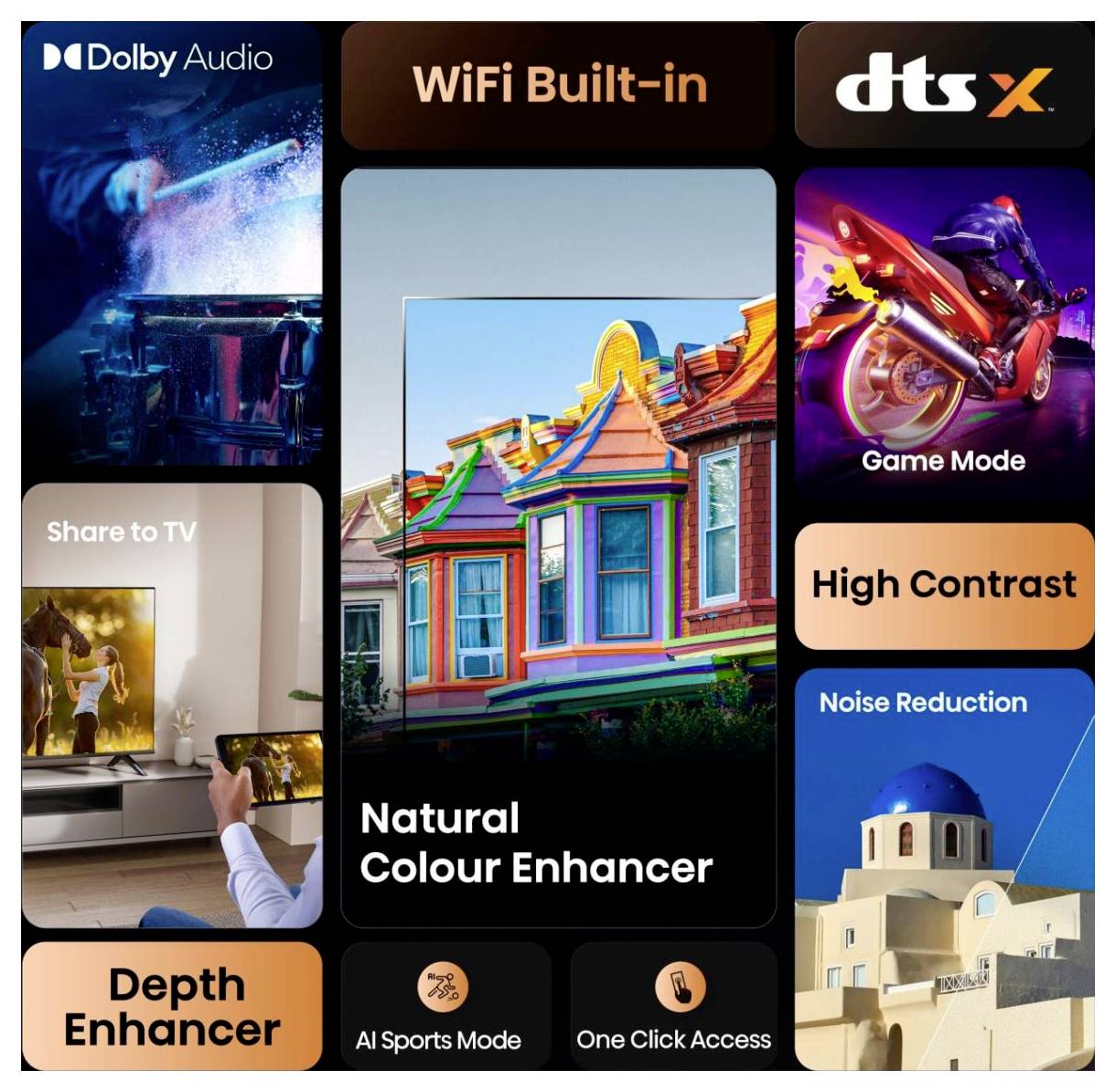 HISENSE - 40A4Q 40'' HD Smart TV schwarz - 101,6 cm - 40""-3