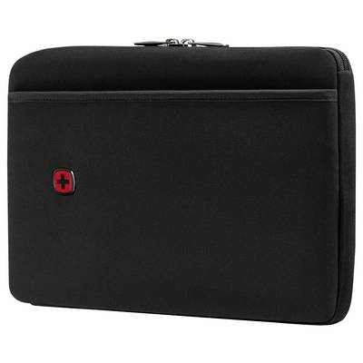 Schwarze Laptoptasche mit einem roten Kreuz-Logo in der Mitte.