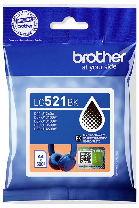 Brother Druckerpatrone Brother LC521BK - Schwarz - original - K Original Schwarz LC521BK-0