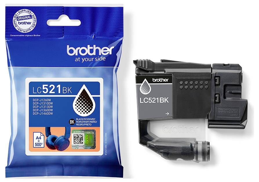 Brother Druckerpatrone Brother LC521BK - Schwarz - original - K Original Schwarz LC521BK-3
