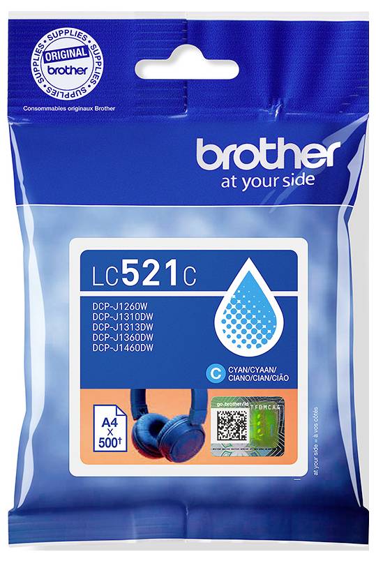 Brother Druckerpatrone Brother LC521C - Cyan - original - Kisse Original Cyan LC521C-0