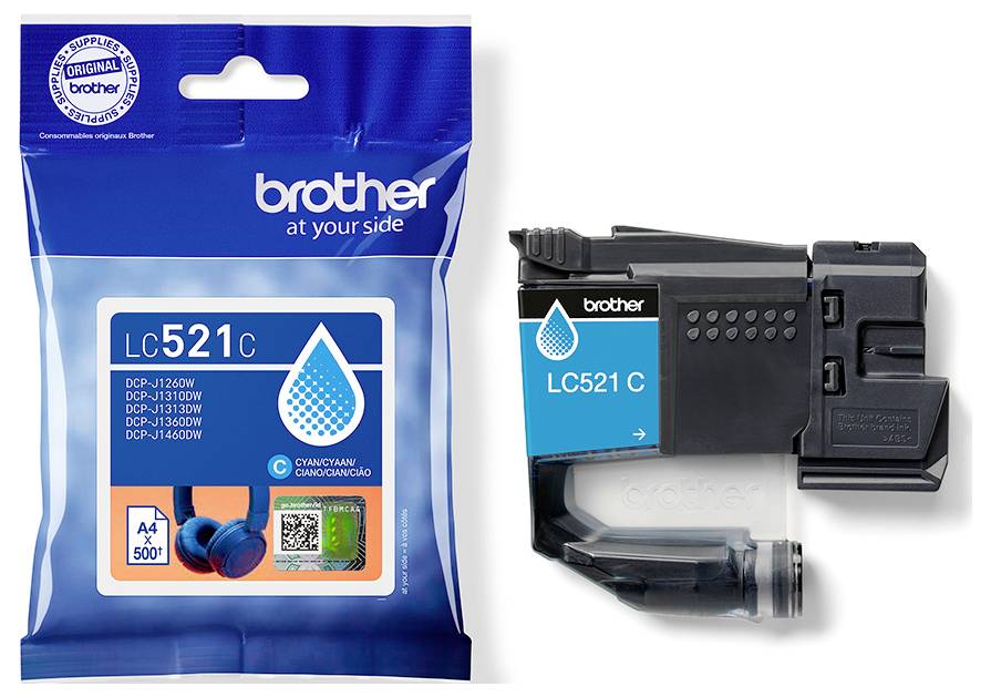 Brother Druckerpatrone Brother LC521C - Cyan - original - Kisse Original Cyan LC521C-3