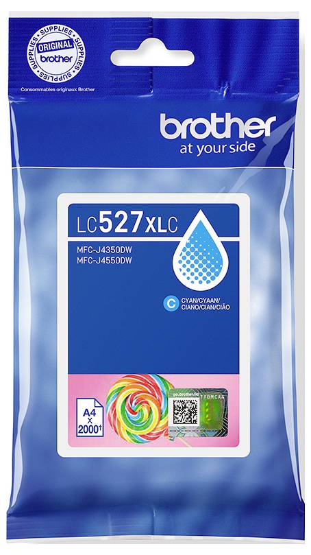 Brother Druckerpatrone Brother LC527XLC - Hohe Ergiebigkeit - C Original Cyan LC527XLC-0