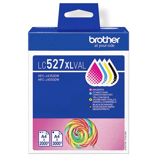 Brother Druckerpatrone Brother LC527XL Value Pack - 4er-Pack - Original Kombi-Pack Schwarz, Cyan, Magenta, Gelb LC527XLV...