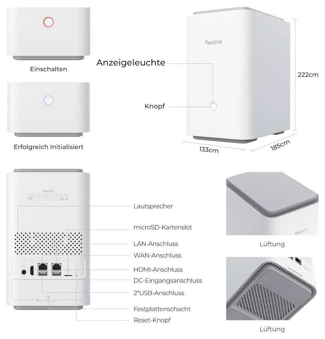 Reolink Home Hub P1 HHP01 WLAN IP Sicherheitszentrale-11